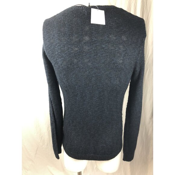 Calibrate Knit Sweater Mens XS Navy Blue Crewneck Cotton Wool Rayon Pullover New - Picture 3 of 7